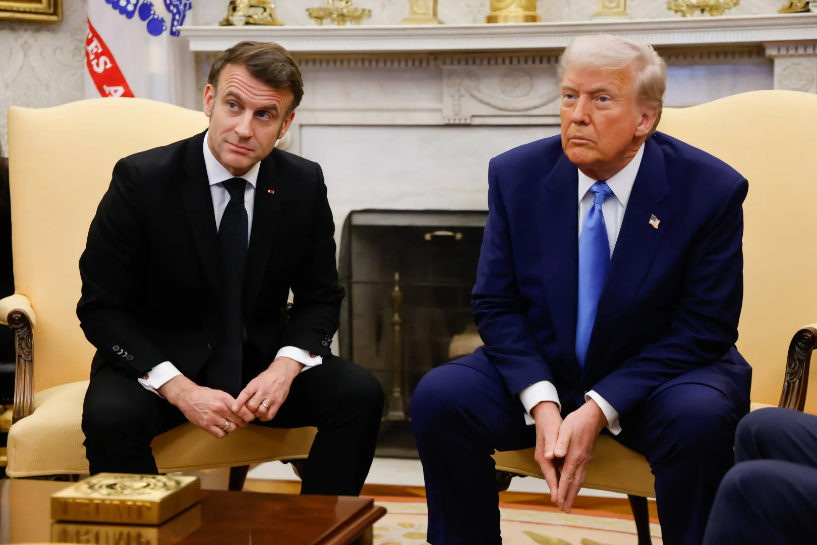 Emmanuel Macron, Donald Trump. Fot. PAP/ EPA/LUDOVIC MARIN