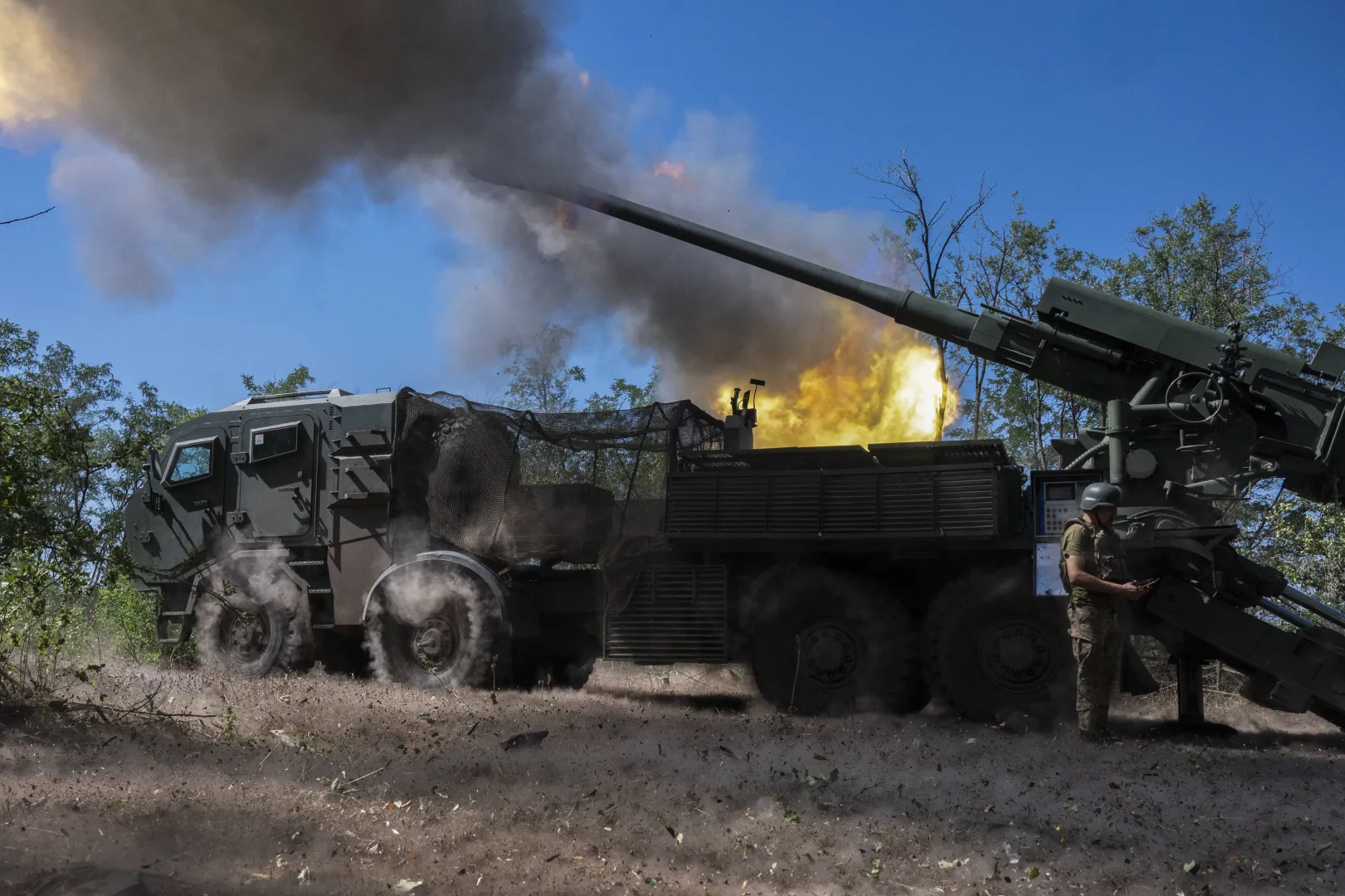 Бойові дії на Запорізькому напрямку. Фотоілюстрація. Fot. PAP/EPA/STRINGER