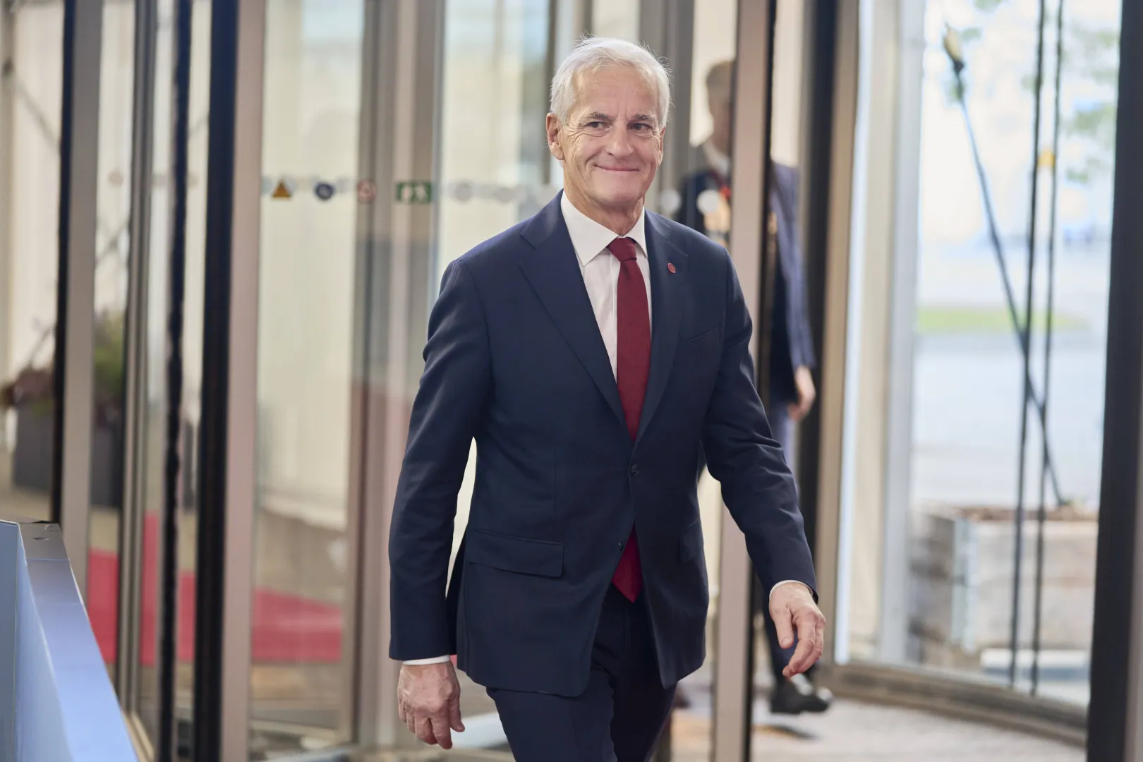 Premier Norwegii Jonas Gahr Stoere. Fot. PAP/EPA/THOMAS TRAASDAHL