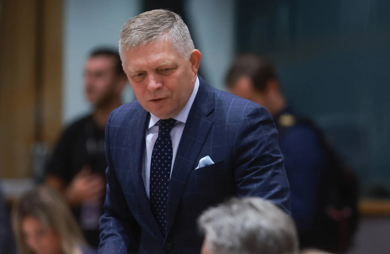 Premier Słowacji Robert Fico. Fot. PAP/EPA/OLIVIER HOSLET