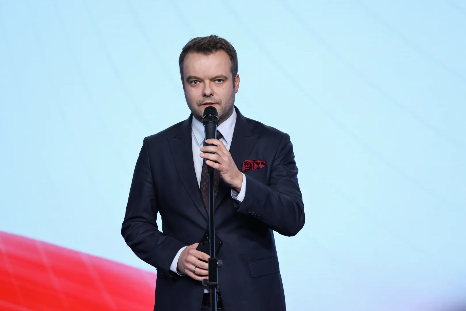 Rzecznik PiS Rafał Bochenek. Fot. PAP/	Albert Zawada