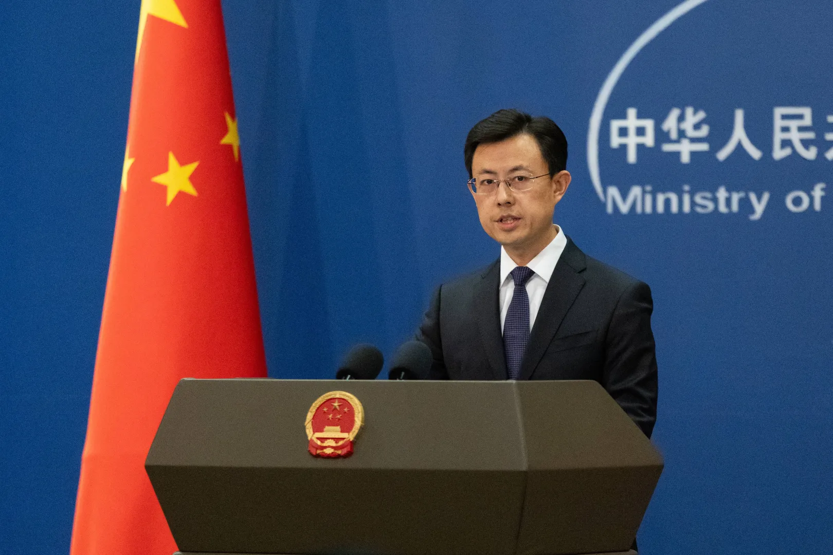  Chinese Ministry of Foreign Affairs spokesperson Guo Jiakun. Fot. EPA/JESSICA LEE