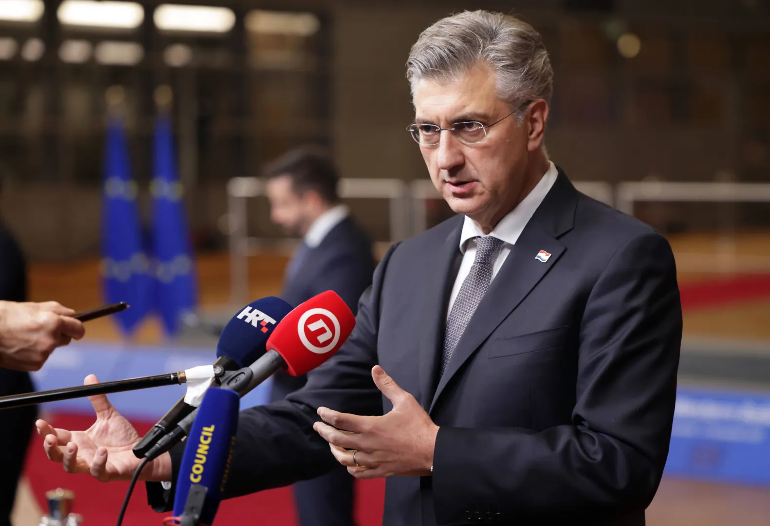 Andrej Plenković, fot. PAP/EPA/OLIVIER HOSLET