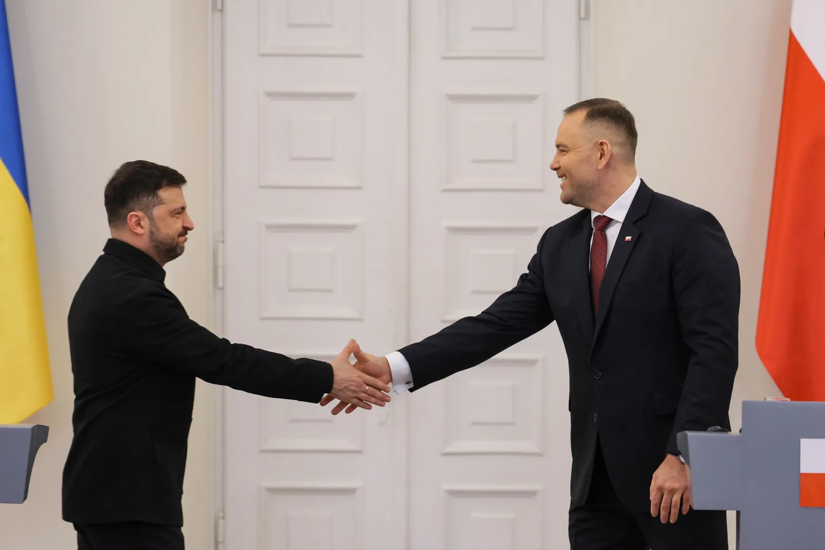 Володимир Зеленський і Кароль Навроцький, 19.12.2025. Fot. PAP/Paweł Supernak