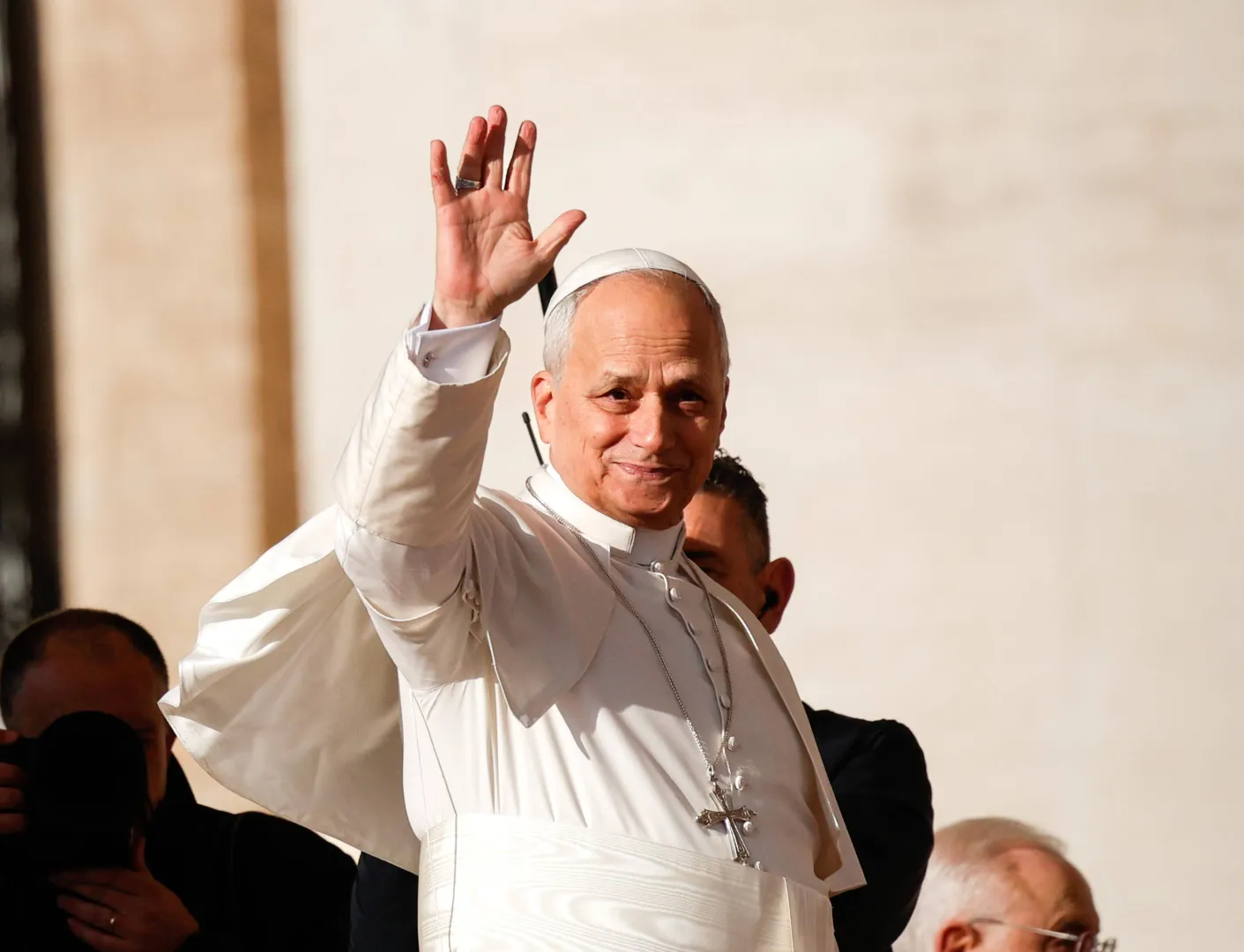 Papież Leon XIV. Fot. PAP/EPA/GIUSEPPE LAMI