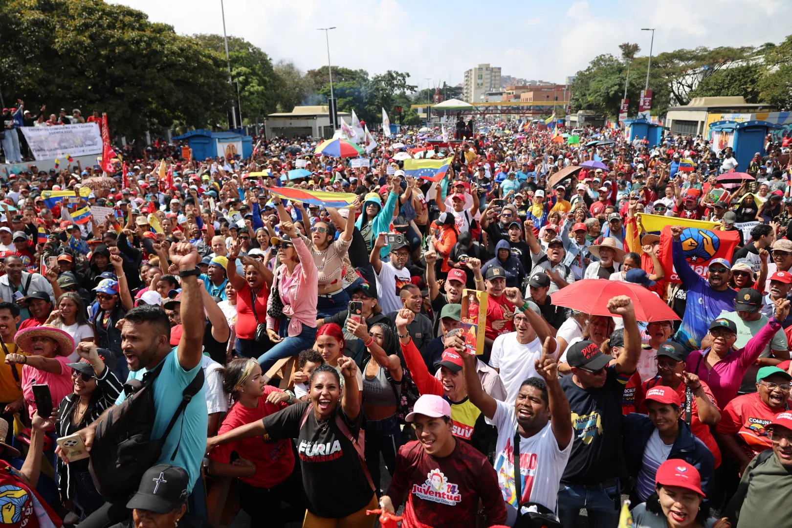 Demonstracje w Caracas, Wenezuela. Fot. PAP/EPA/Miguel Gutierrez