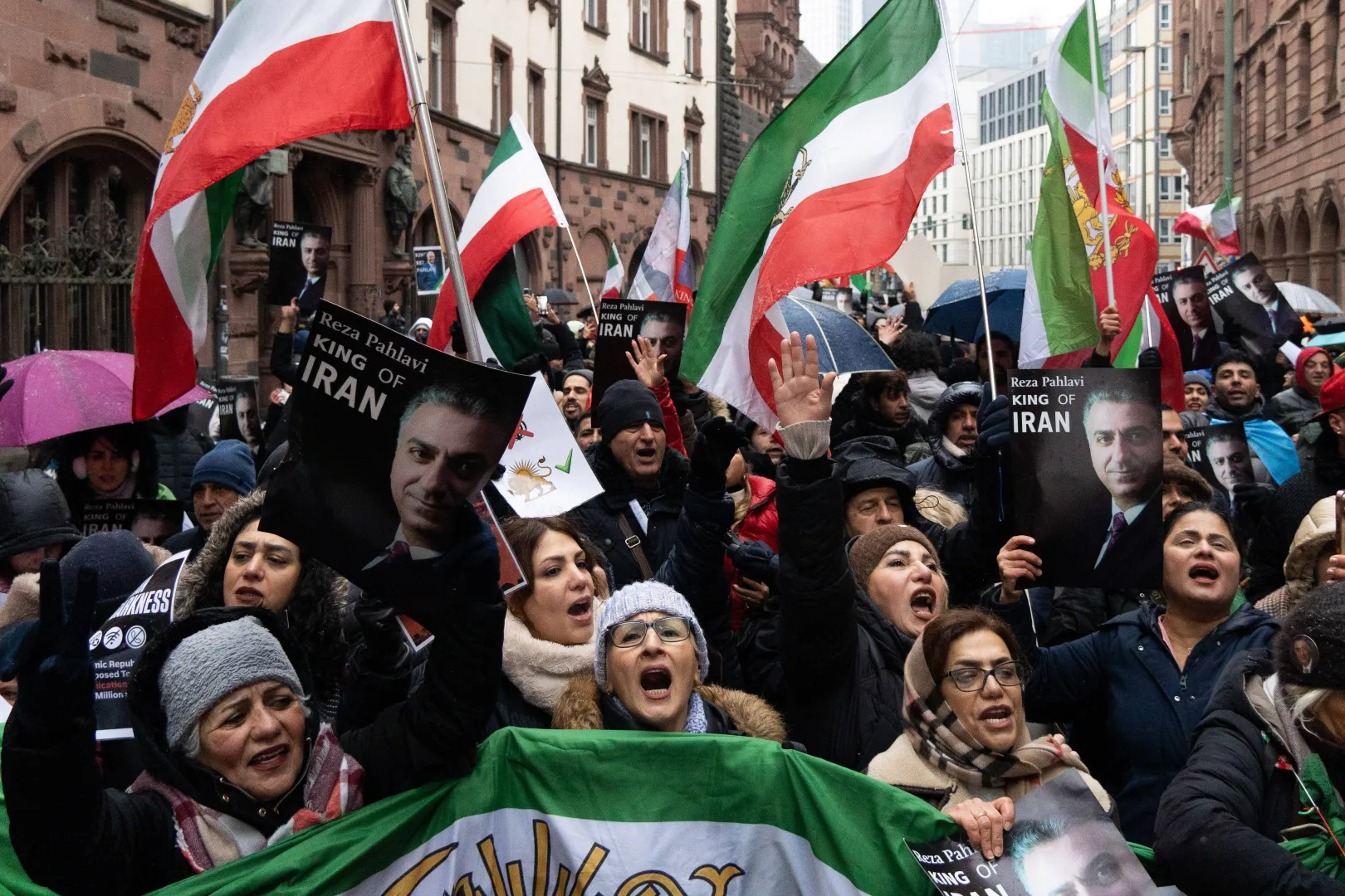 Protest dotyczący sytuacji w Iranie, odbywający się w Niemczech. Zdj. ilustracyjne. Fot. PAP/EPA/Matias Basualdo