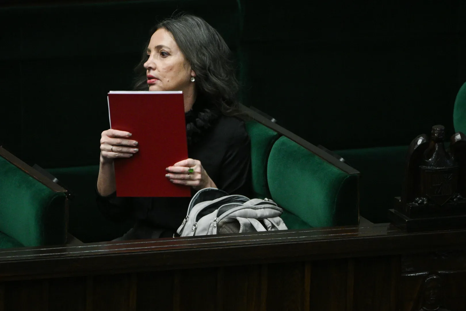  Przewodnicząca KRS Dagmara Pawełczyk-Woicka na sali plenarnej Sejmu, fot. PAP/Marcin Obara