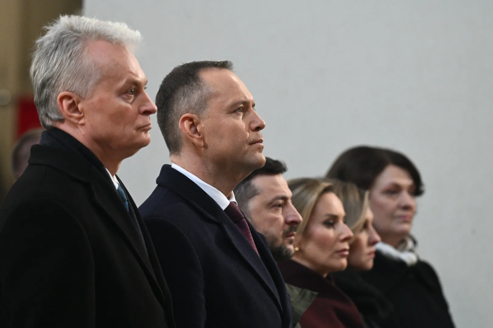 Ґітанас Науседа, Кароль Навроцький, Володимир Зеленський. Fot. PAP/Marcin Obara