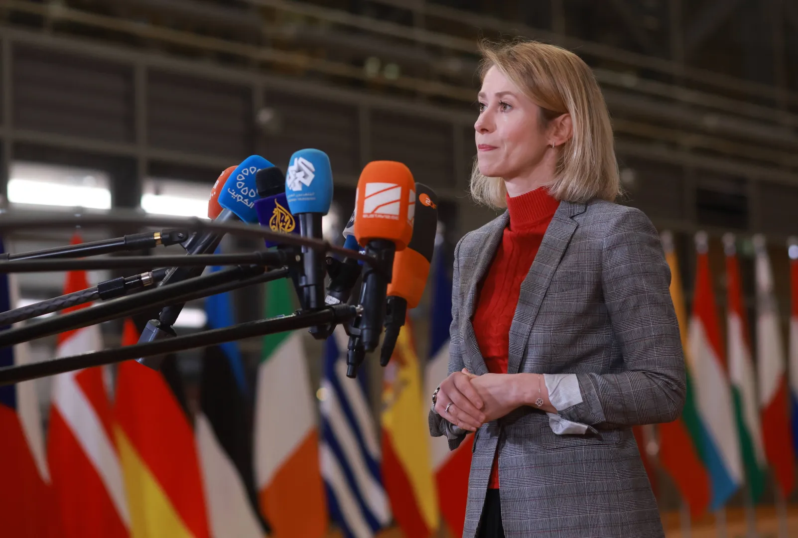 Kaja Kallas. Fot. PAP/EPA/Olivier Hoslet