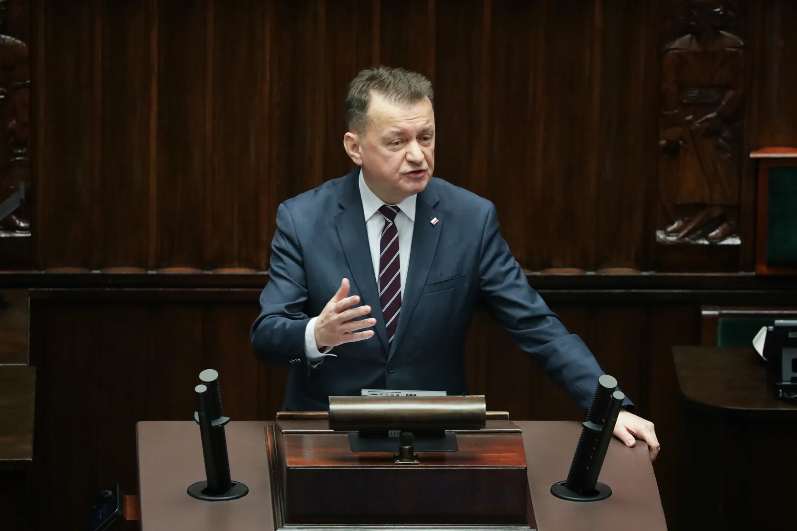 Szef klubu PiS Mariusz Błaszczak. Fot. PAP/Tomasz Gzell