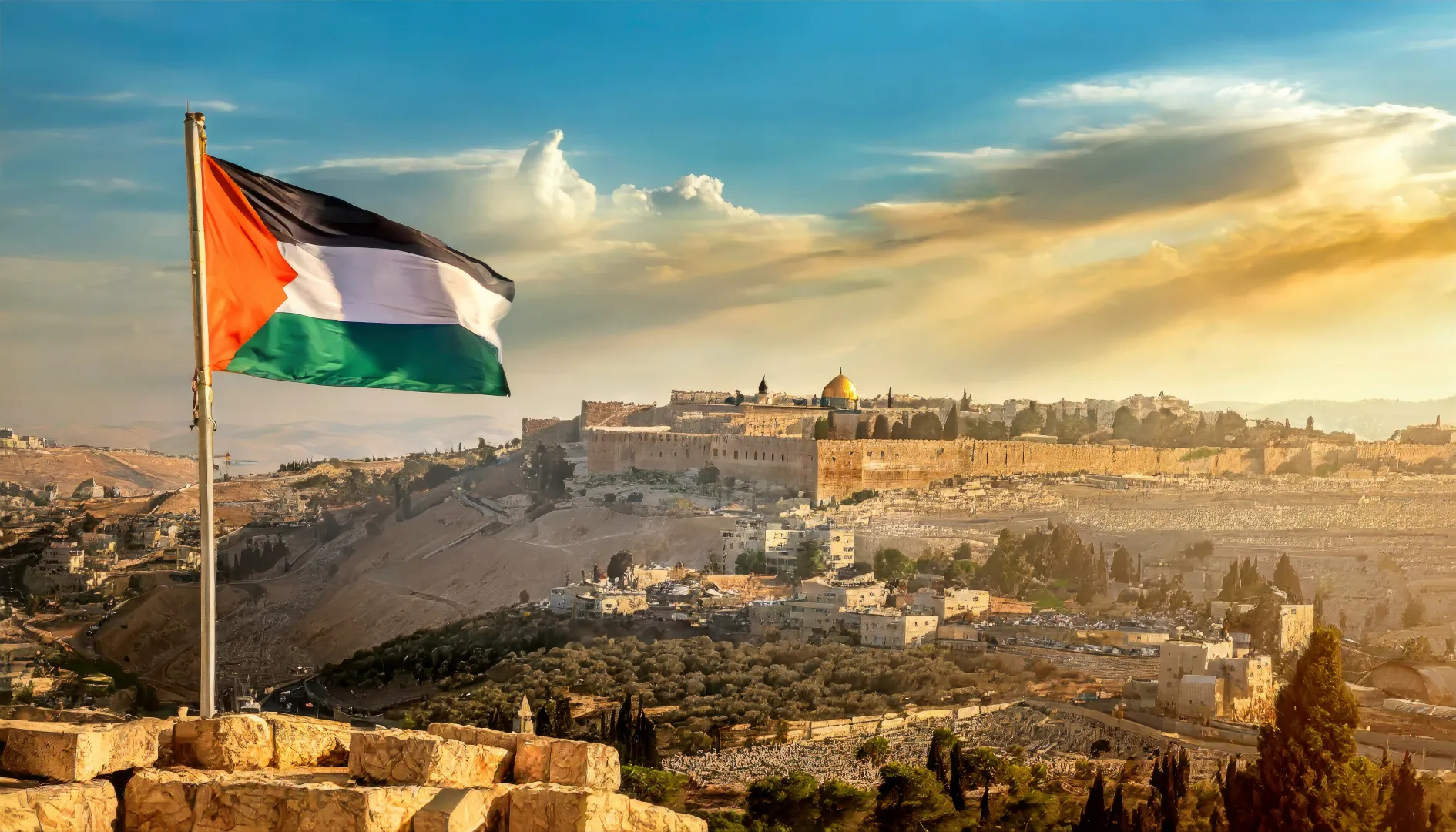Flaga Palestyny. Fot. adobe Stock/PolacoStudios