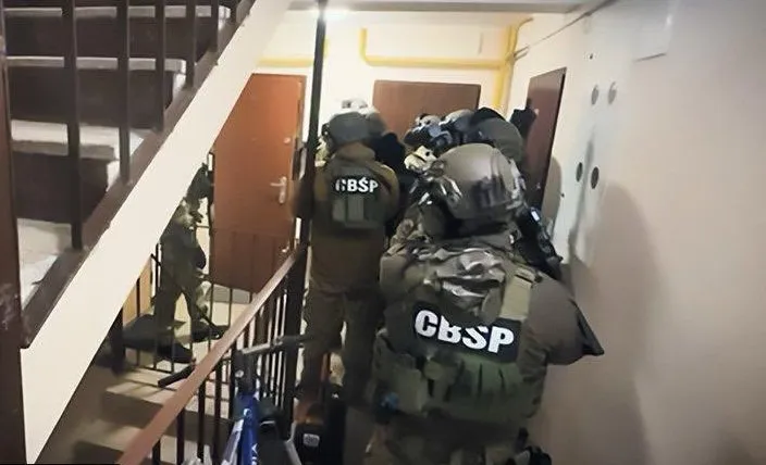 Funkcjonariusze CBŚP w akcji zatrzymania Fot. CBŚP