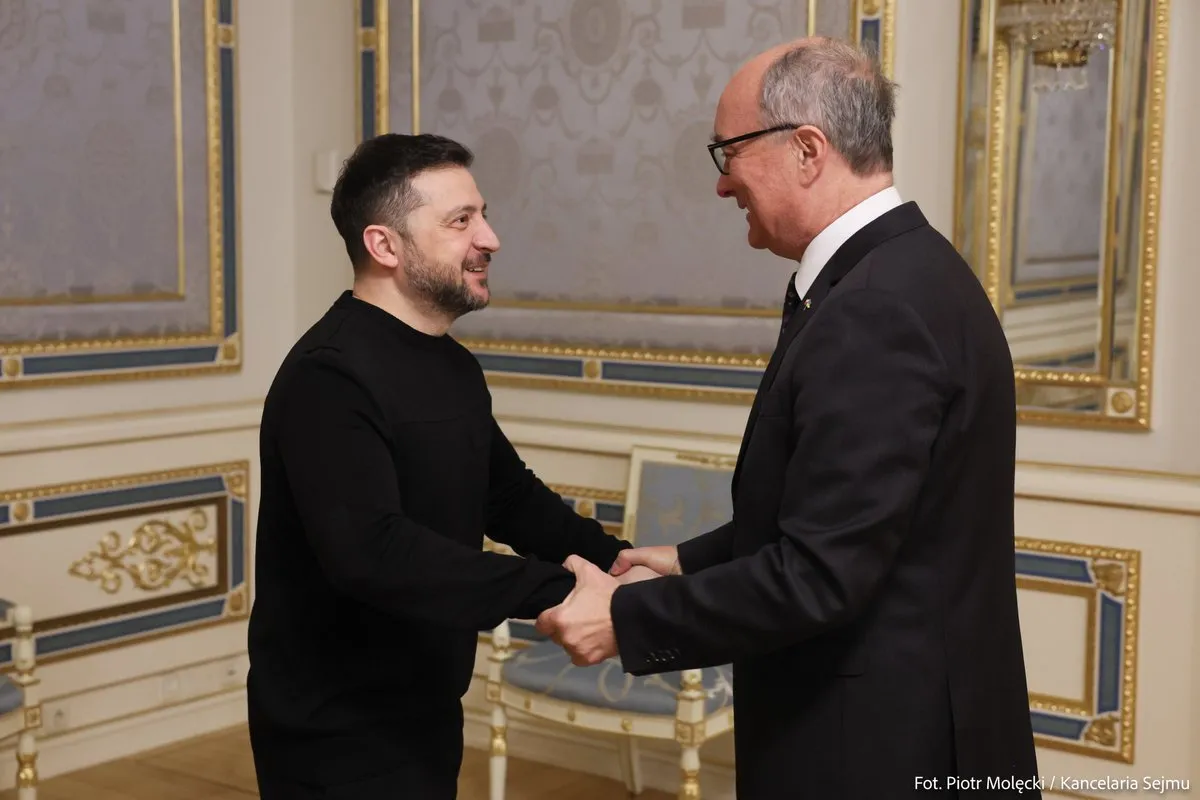 Marszałek Sejmu Włodzimierz Czarzasty i prezydent Ukrainy Wołodymyr Zełenski. Fot. X/Piotr Molęcki/Kancelaria Sejmu