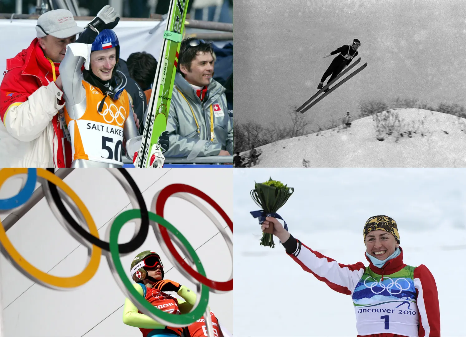 Adam Małysz, Wojciech Fortuna, Kamil Stoch, Justyna Kowalczyk. Fot. /JM/ PAP/EPA-KAZUHIRO NOGI/PAP/CAF-ARCHIWUM/PAP/Grzegorz Momot/EPA/BONNY MAKAREWICZ