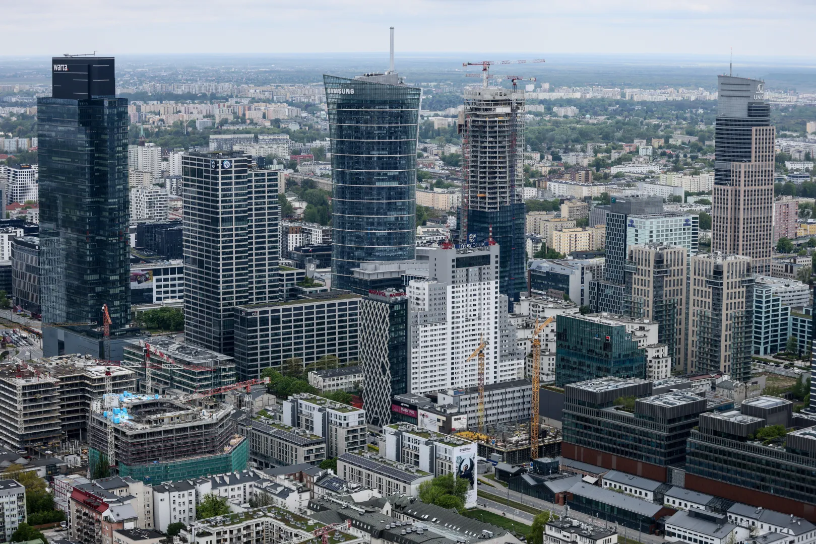 Panorama centrum Warszawy Fot. PAP/Leszek Szymański