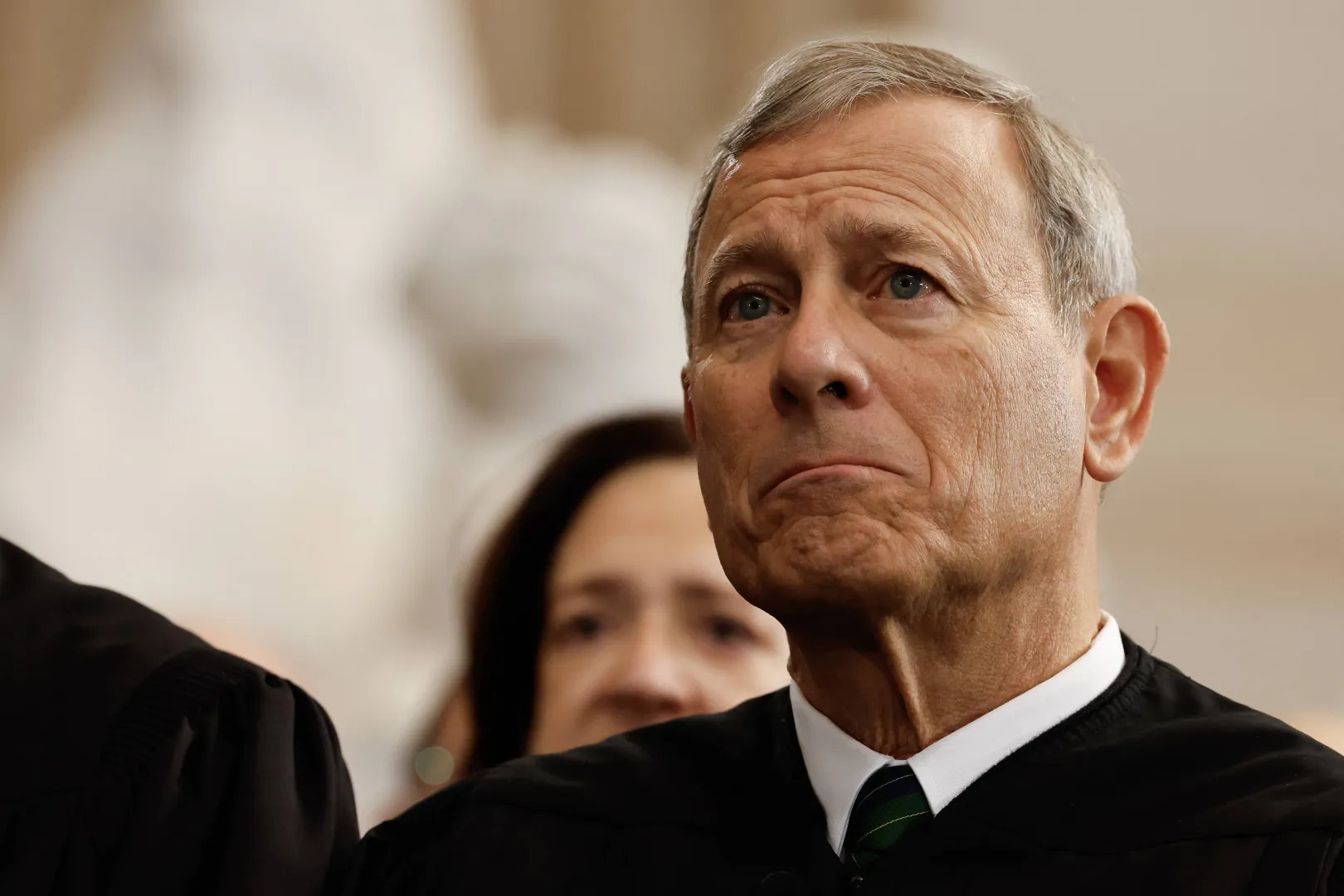 Prezes Sądu Najwyższego USA John Roberts. Fot. EPA/CHIP SOMODEVILLA / POOL