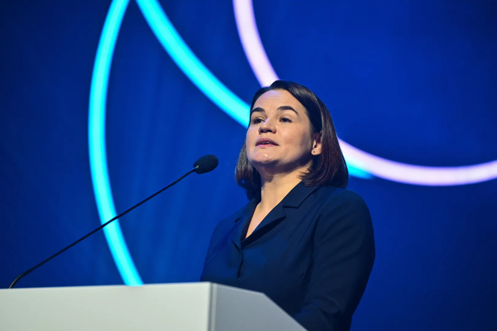 Liderka białoruskiej opozycji Swiatłana Cichanouska, fot. PAP/Art Service