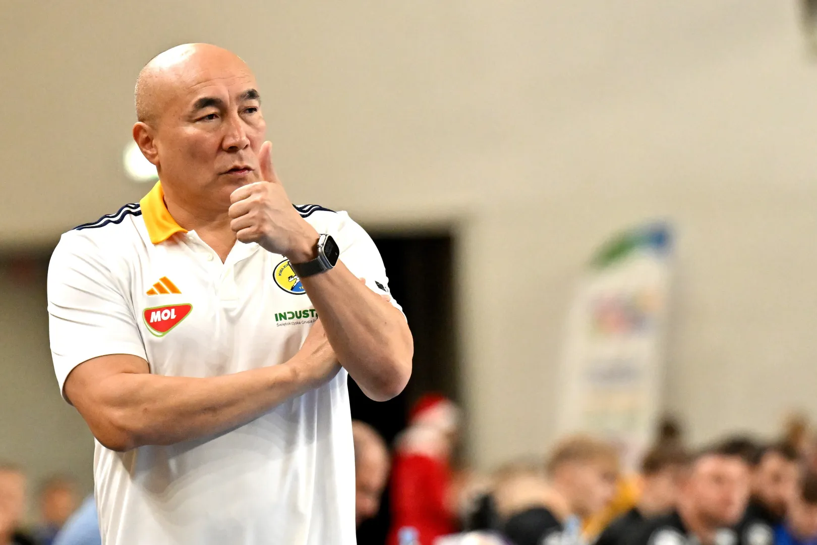 Trener Industrii Kielce Tałant Dujszebajew, fot. PAP/Piotr Polak