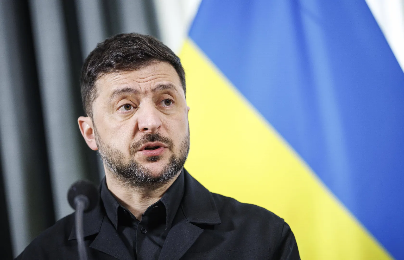 Prezydent Ukrainy Wołodymyr Zełenski. Fot. PAP/EPA/REMKO DE WAAL