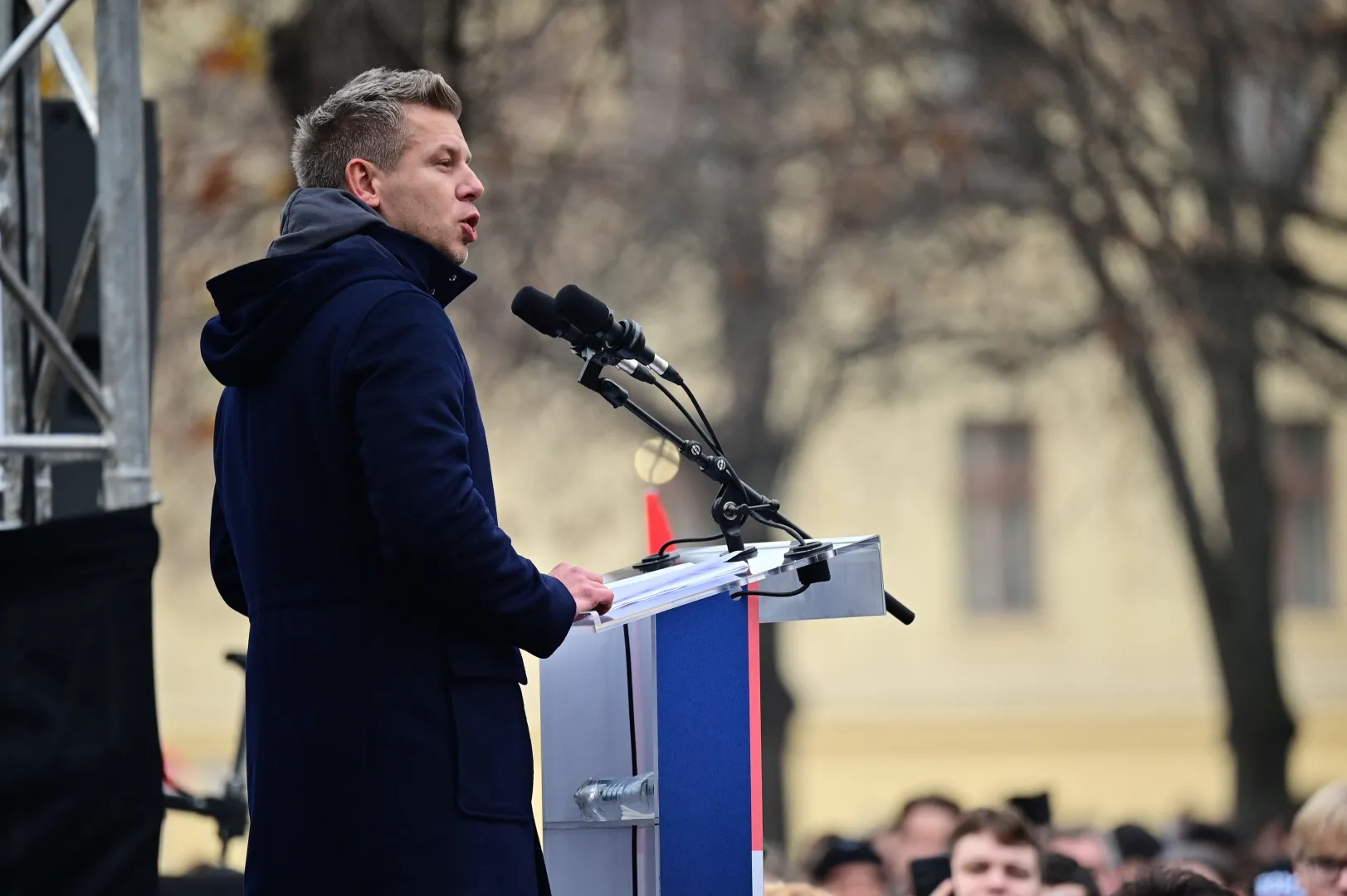 Лідер опозиційної партії "Тиса" Петер Мадяр. Fot. PAP/EPA/ZSOLT CZEGLEDI