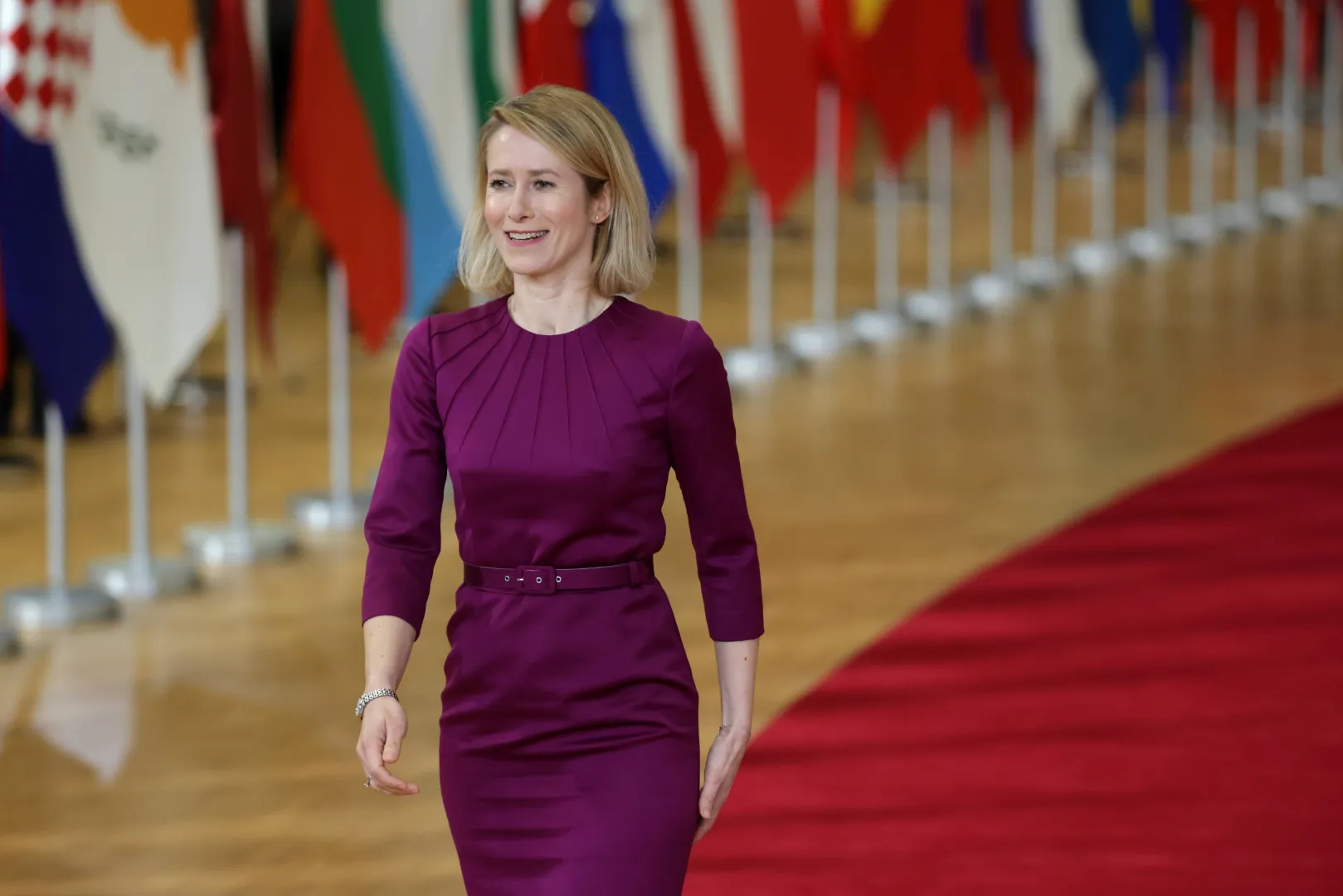 Szefowa unijnej dyplomacji Kaja Kallas. Fot. PAP/EPA/OLIVIER MATTHYS