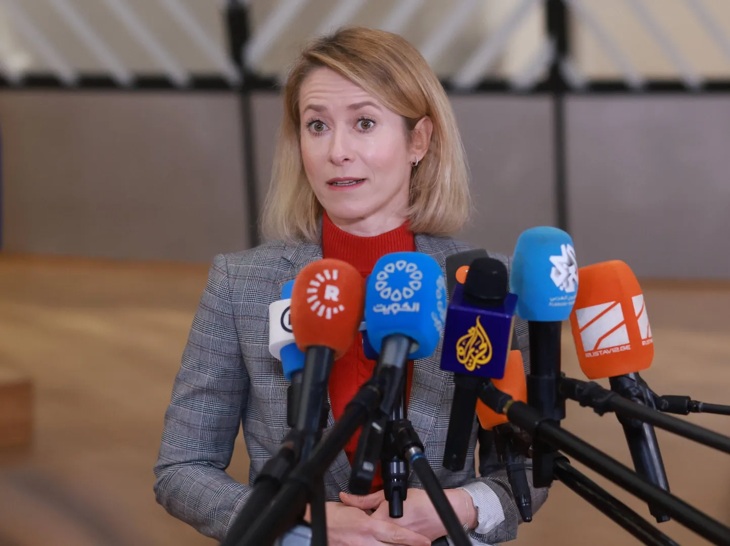 Кая Каллас. Fot. PAP/EPA/Olivier Hoslet