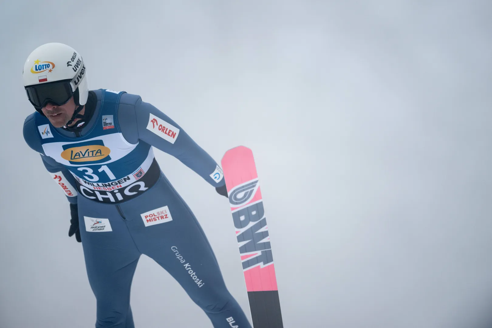 Piotr Żyła. Fot. PAP/EPA/	FABIAN STRAUCH