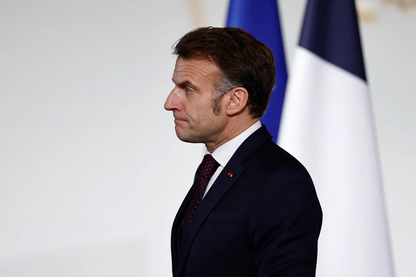 Prezydent Francji Emmanuel Macron. Fot. PAP/EPA/BENOIT TESSIER / POOL