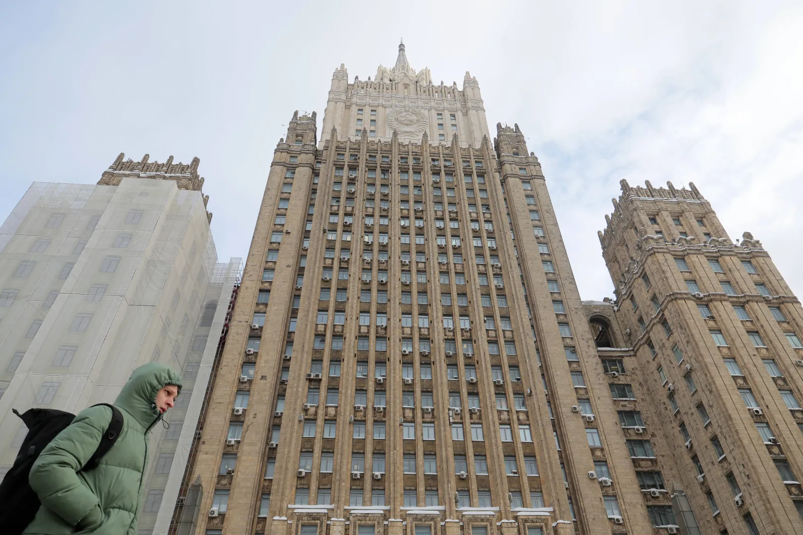 Здание российского МИД в Москве. Fot. PAP/EPA/MAXIM SHIPENKOV