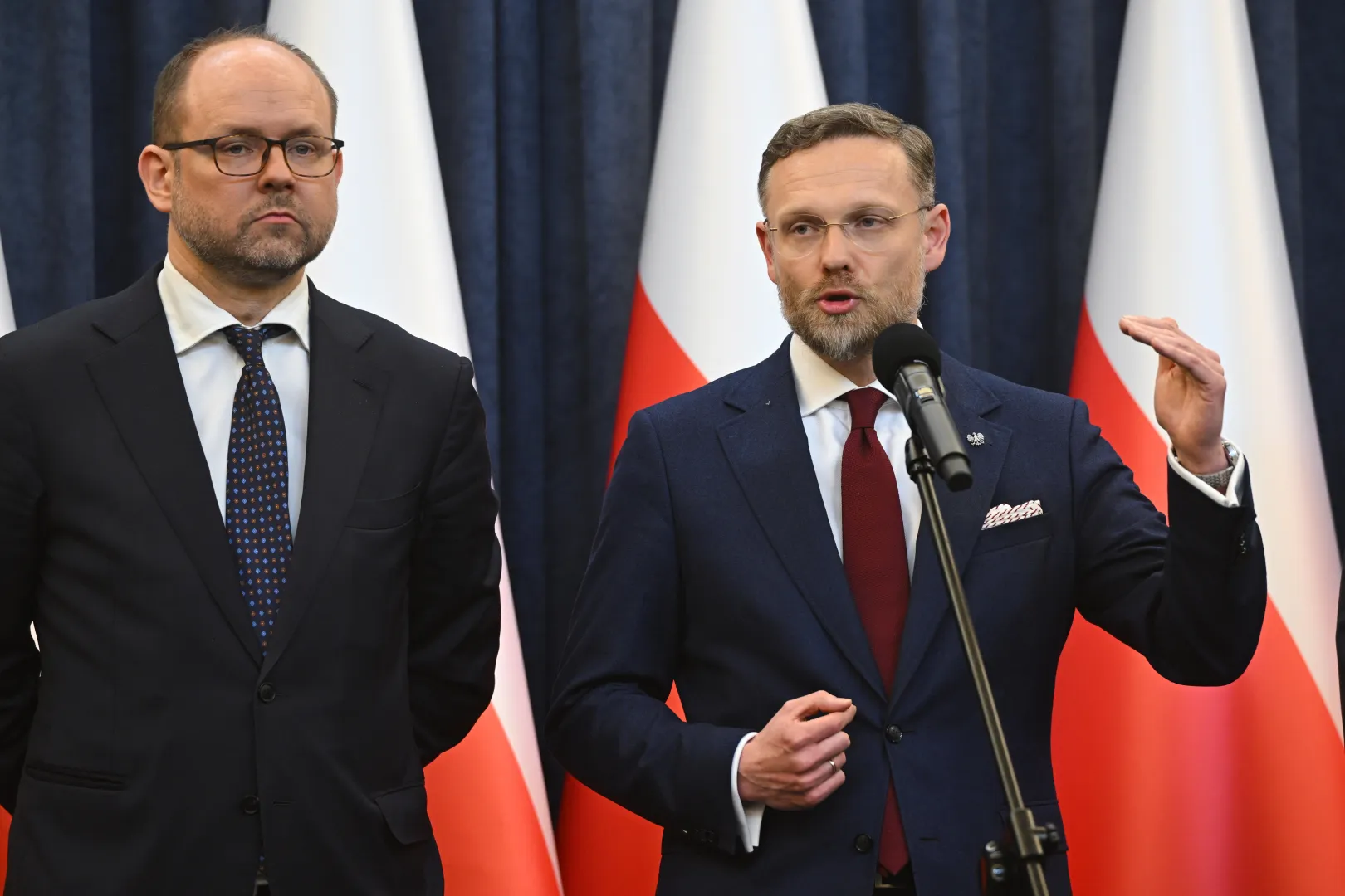 Zbigniew Bogucki i Marcin Przydacz. Fot. PAP/	Radek Pietruszka