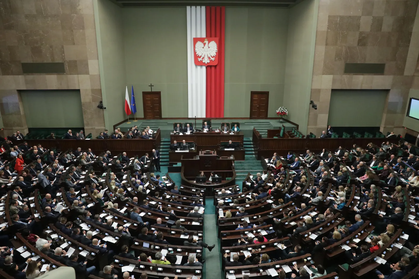 Sejm uchwalił ustawę wdrażającą unijny program dozbrajania SAFE. Fot. PAP/Tomasz Gzell