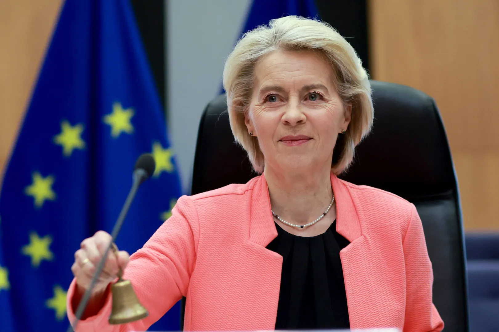 Przewodnicząca Komisji Europejskiej Ursula von der Leyen. Fot. PAP/EPA/OLIVIER HOSLET
