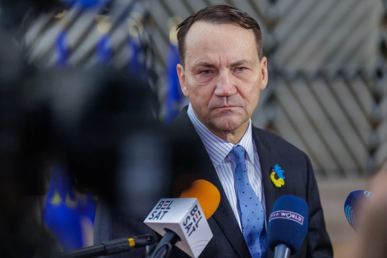 Radosław Sikorski Fot. PAP/EPA/OLIVIER MATTHYS