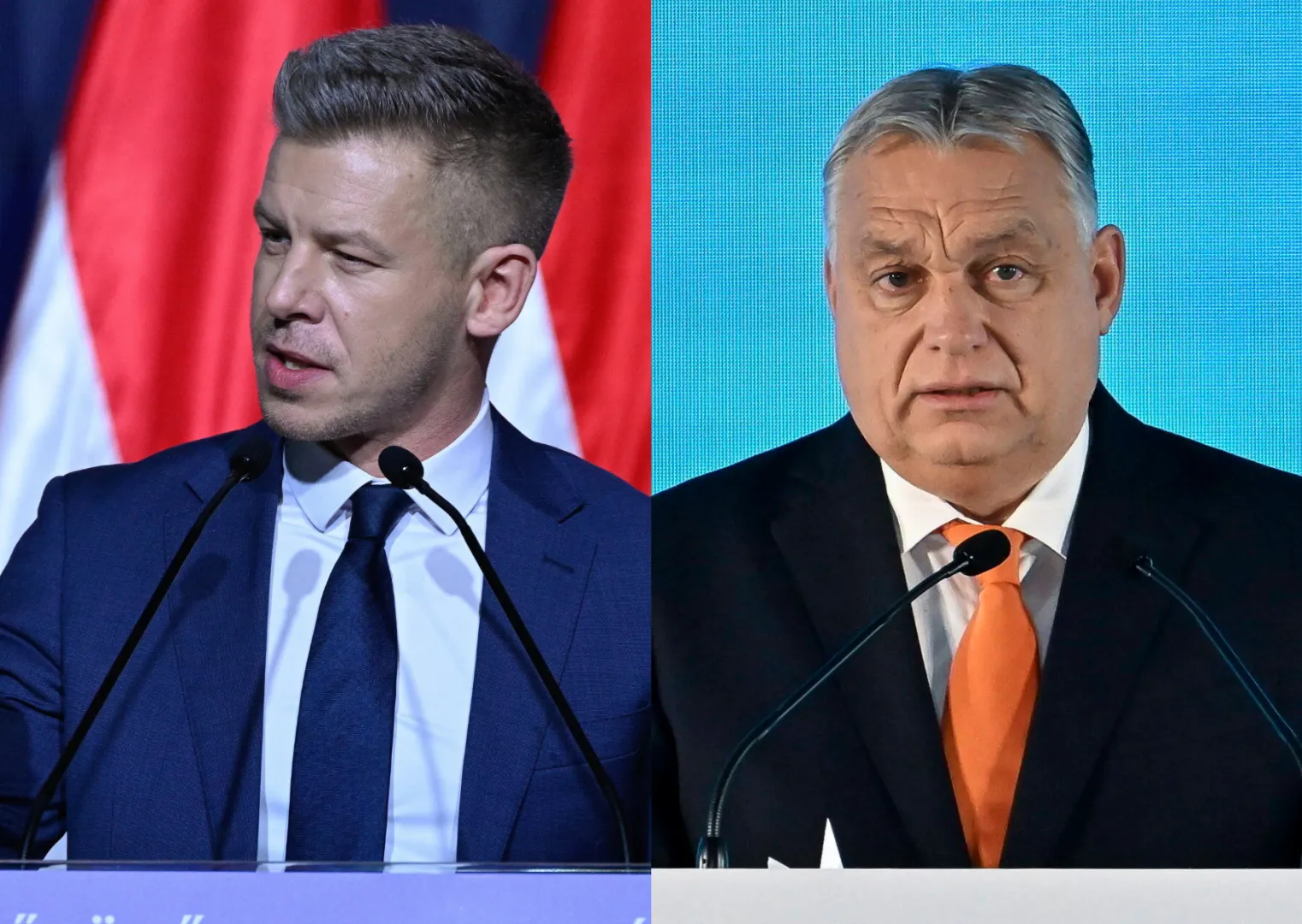 Peter Magyar, Wiktor Orban. Fot. PAP/EPA/SZILARD KOSZTICSAK, TIBOR ILLYES