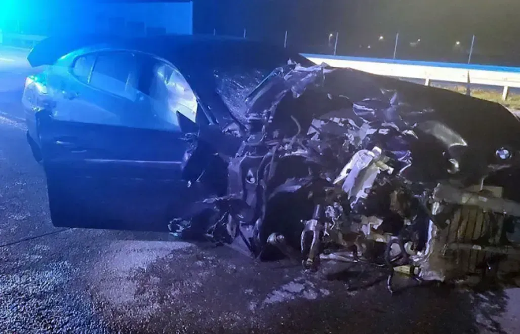 Zdjęcie z miejsca tragicznego wypadku na A1 Fot. KMP w Piotrkowie Trybunalskim