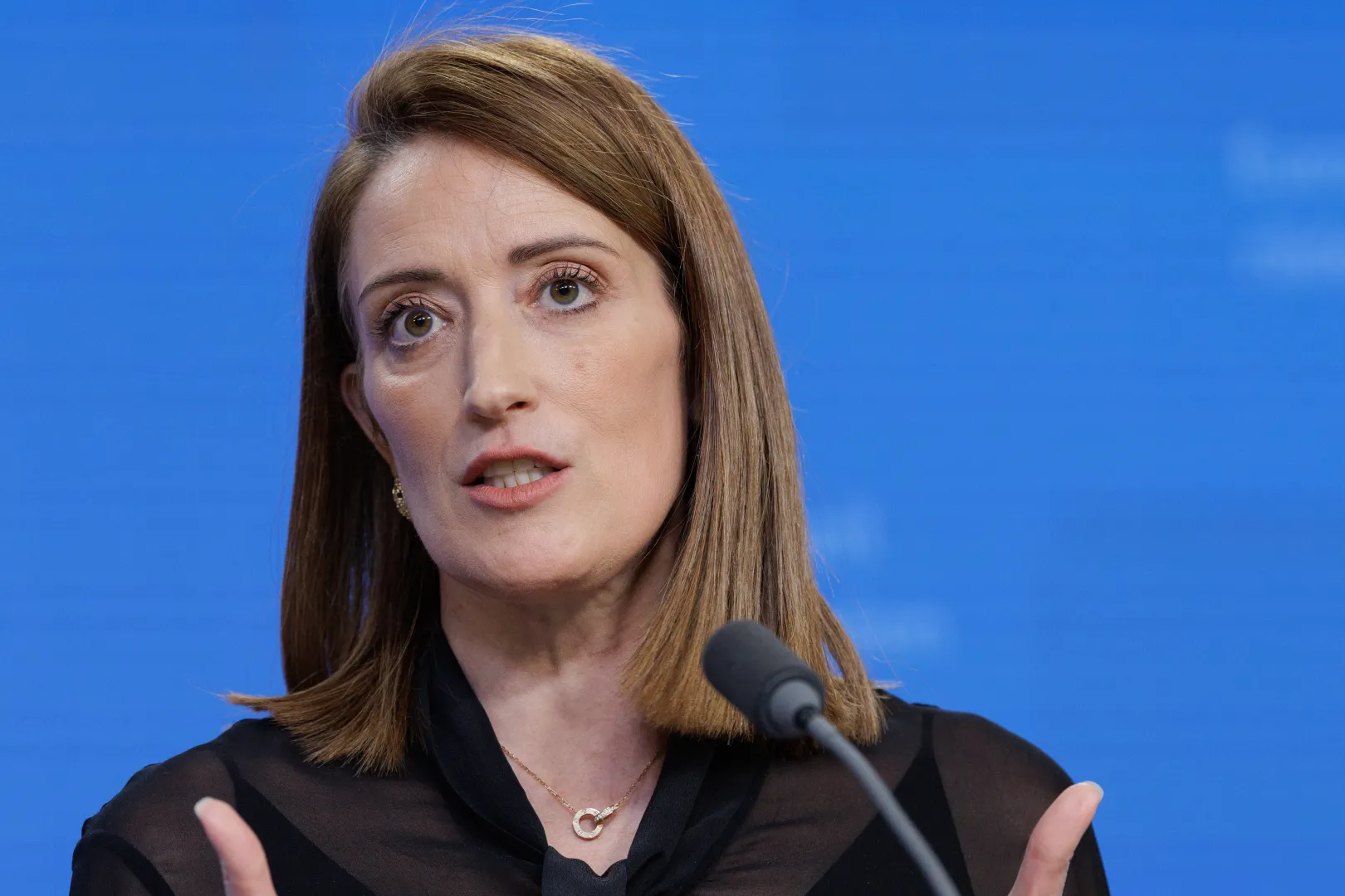 Roberta Metsola Fot. PAP/EPA/OLIVIER MATTHYS