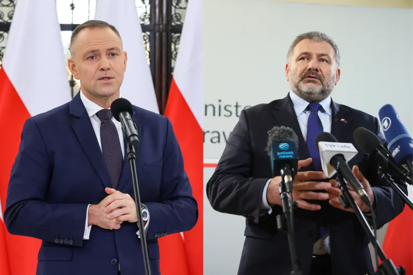 Prezydent Karol Nawrocki i minister sprawiedliwości Waldemar Żurek. Fot. PAP/Albert Zawada/Leszek Szymański