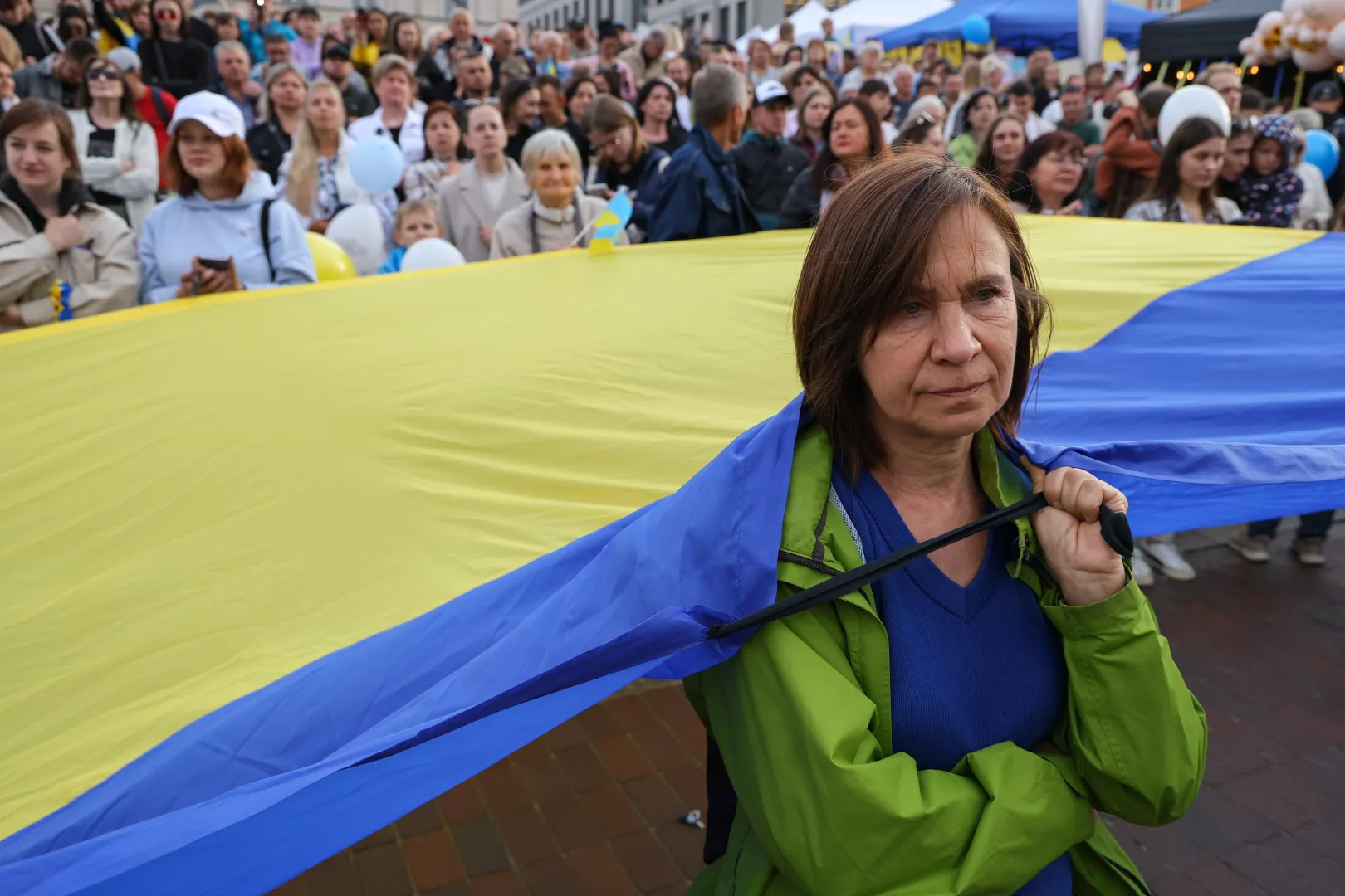 Урочисті заходи з нагоди Дня незалежності України на Замковій площі у Варшаві. Фотоілюстрація. Fot. PAP/Paweł Supernak