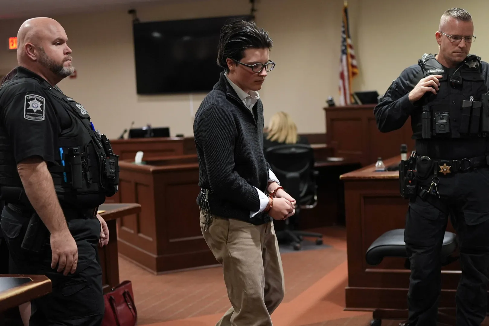 Colt Gray na sali sądowej. Fot. PAP/EPA/MIKE STEWART 