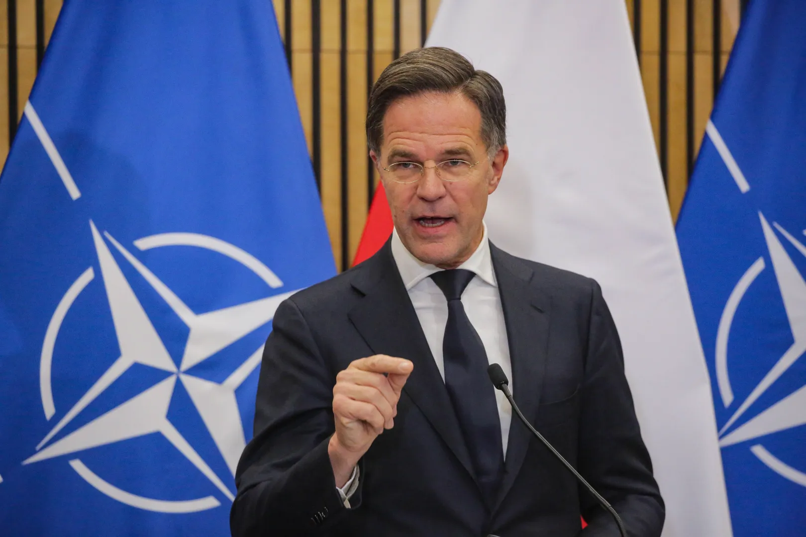 Sekretarz generalny Sojuszu Mark Rutte. Fot. PAP/	Tomasz Waszczuk