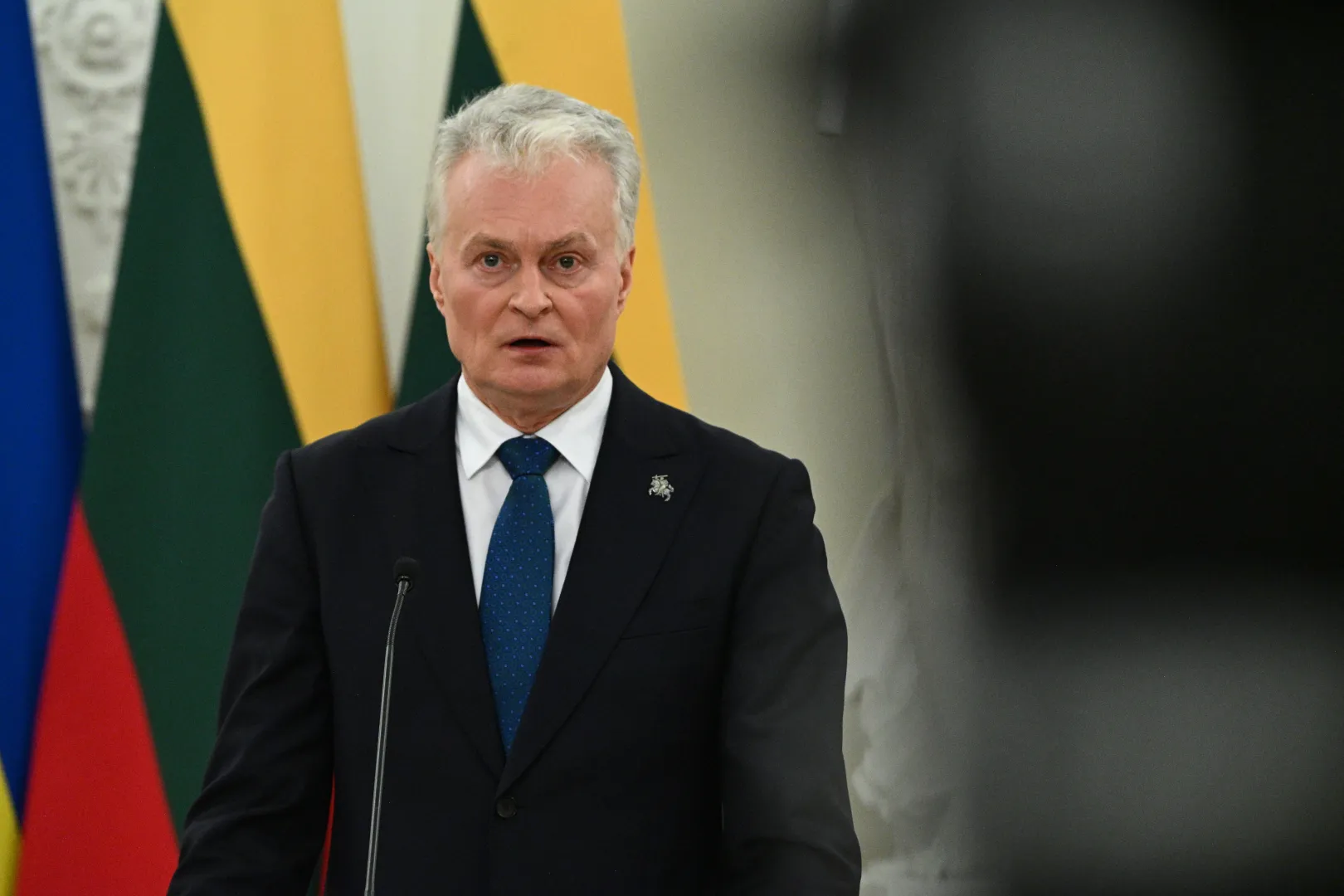 Prezydent Republiki Litewskiej Gitanas Nauseda. Fot. PAP/Valdemar Doveiko