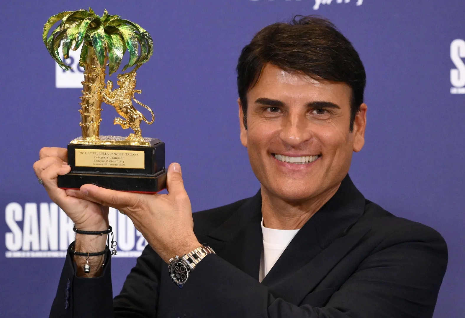 Sal Da Vinci. Fot. PAP/EPA/	ETTORE FERRARI