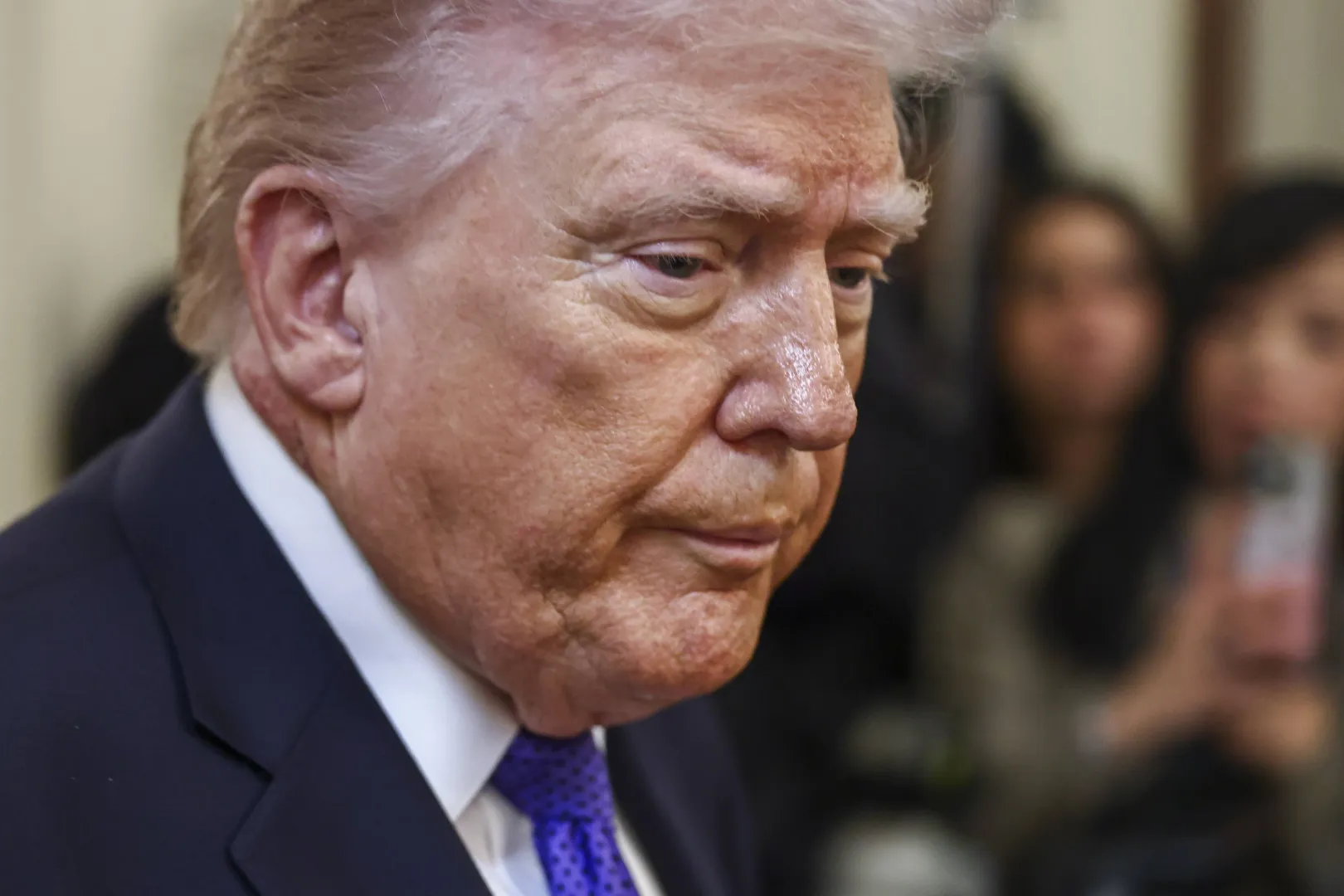 Prezydent USA Donald Trump. Fot. PAP/EPA/	JIM LO SCALZO