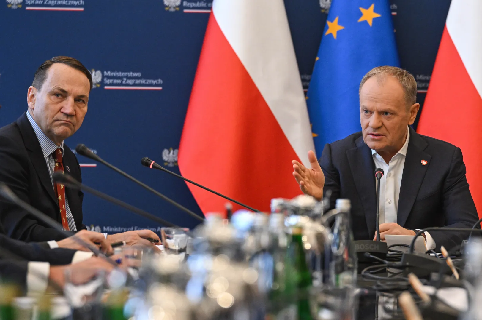 Радослав Сікорський і Дональд Туск. Fot. PAP/Radek Pietruszka