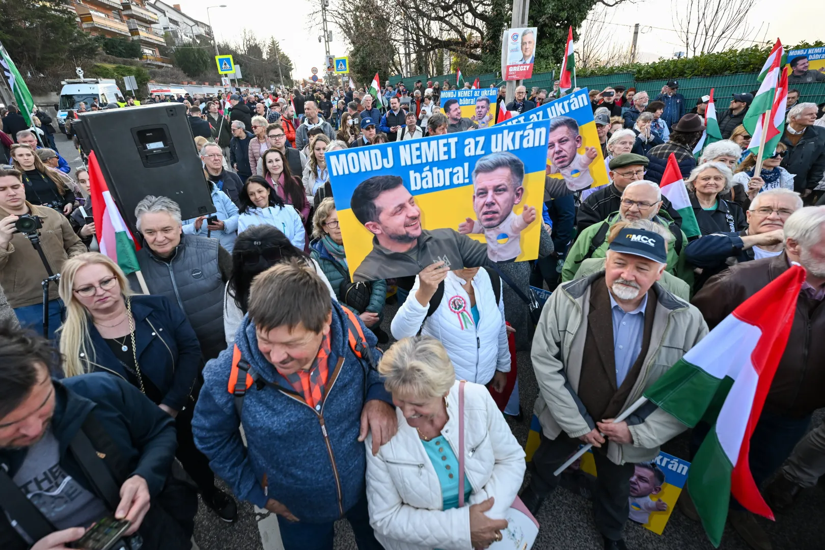 Антиукраинский митинг в Будапеште. Fot. PAP/EPA/Tibor Illyes