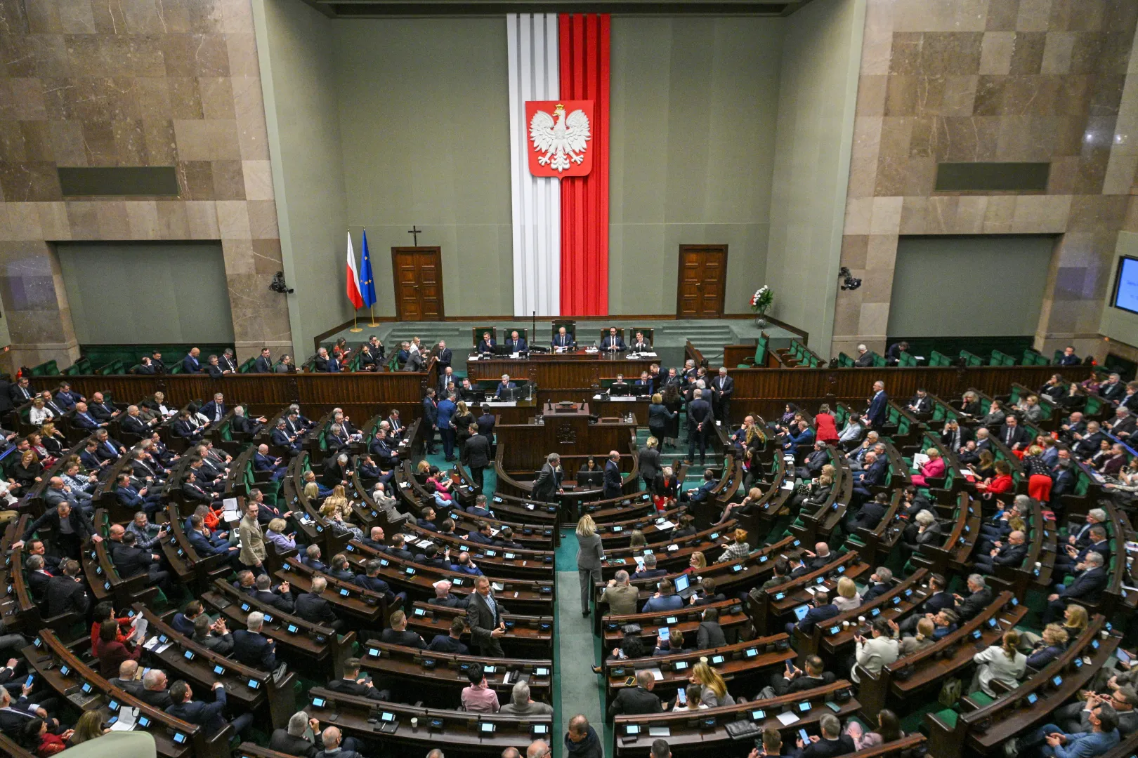 Sala obrad Sejmu. Fot. PAP/	Marcin Obara 