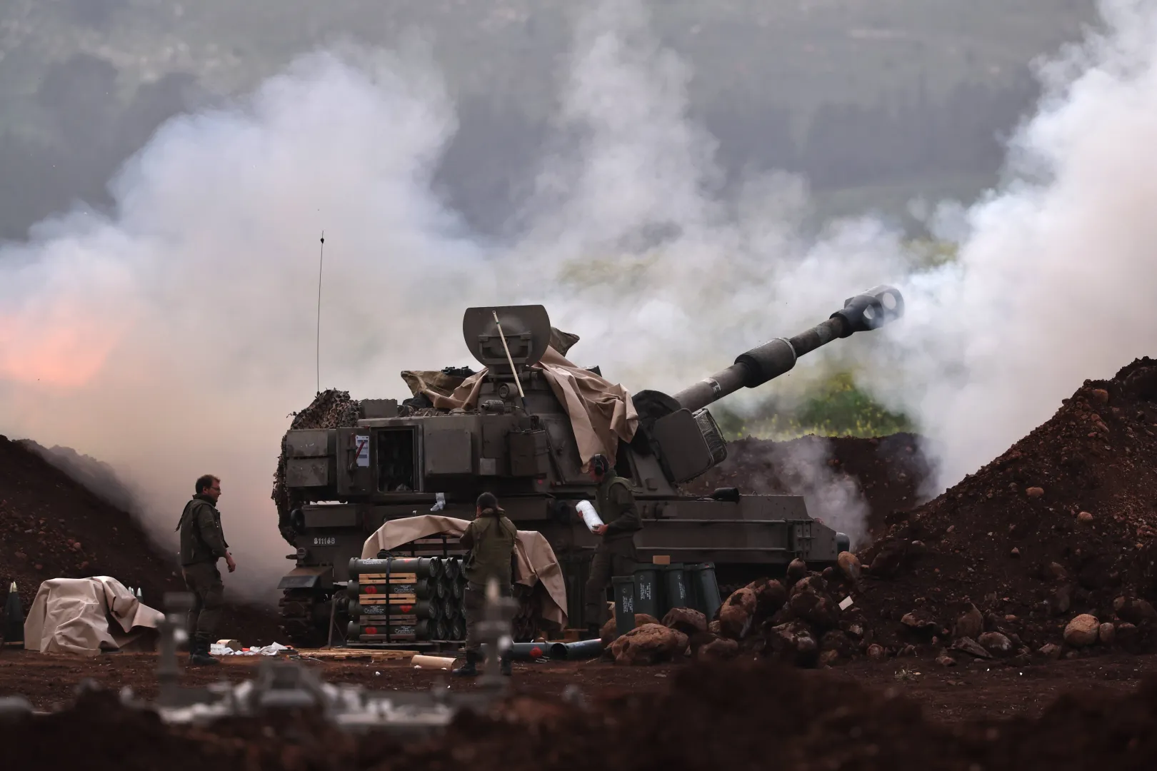 Izraelska armia, fot. PAP/EPA/ATEF SAFADI