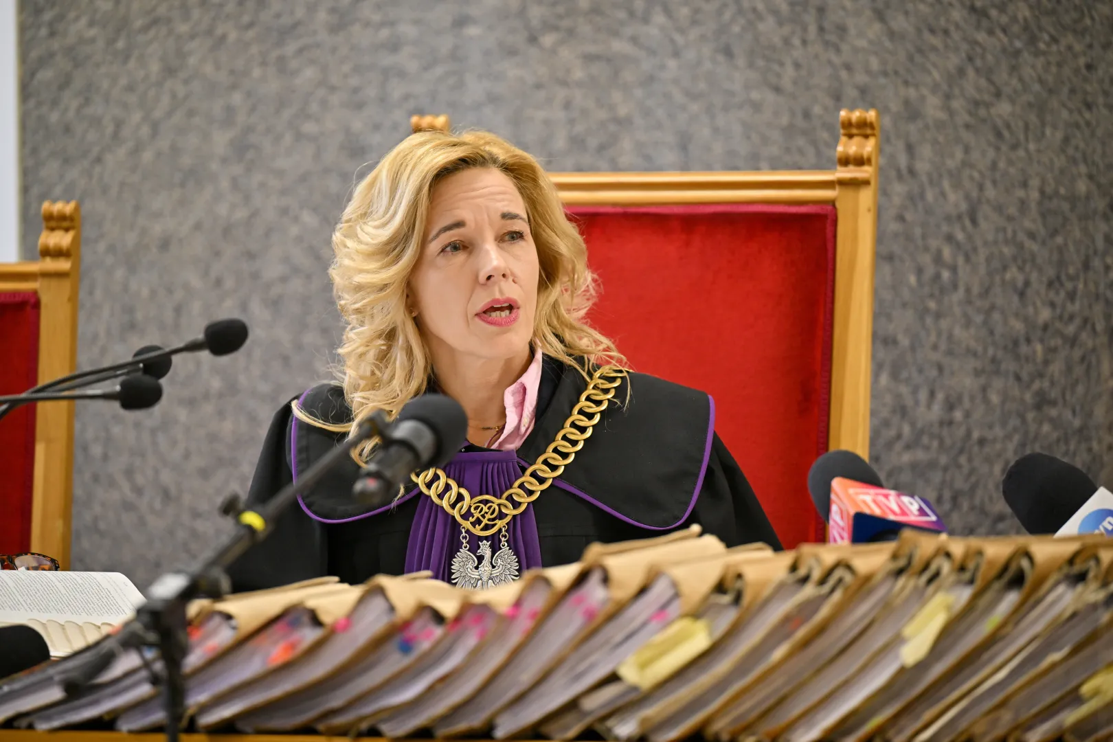 Sędzia Agata Bańska-Baran na sali Sądu Rejonowego w Garwolinie. Fot. PAP/Przemysław Piątkowski