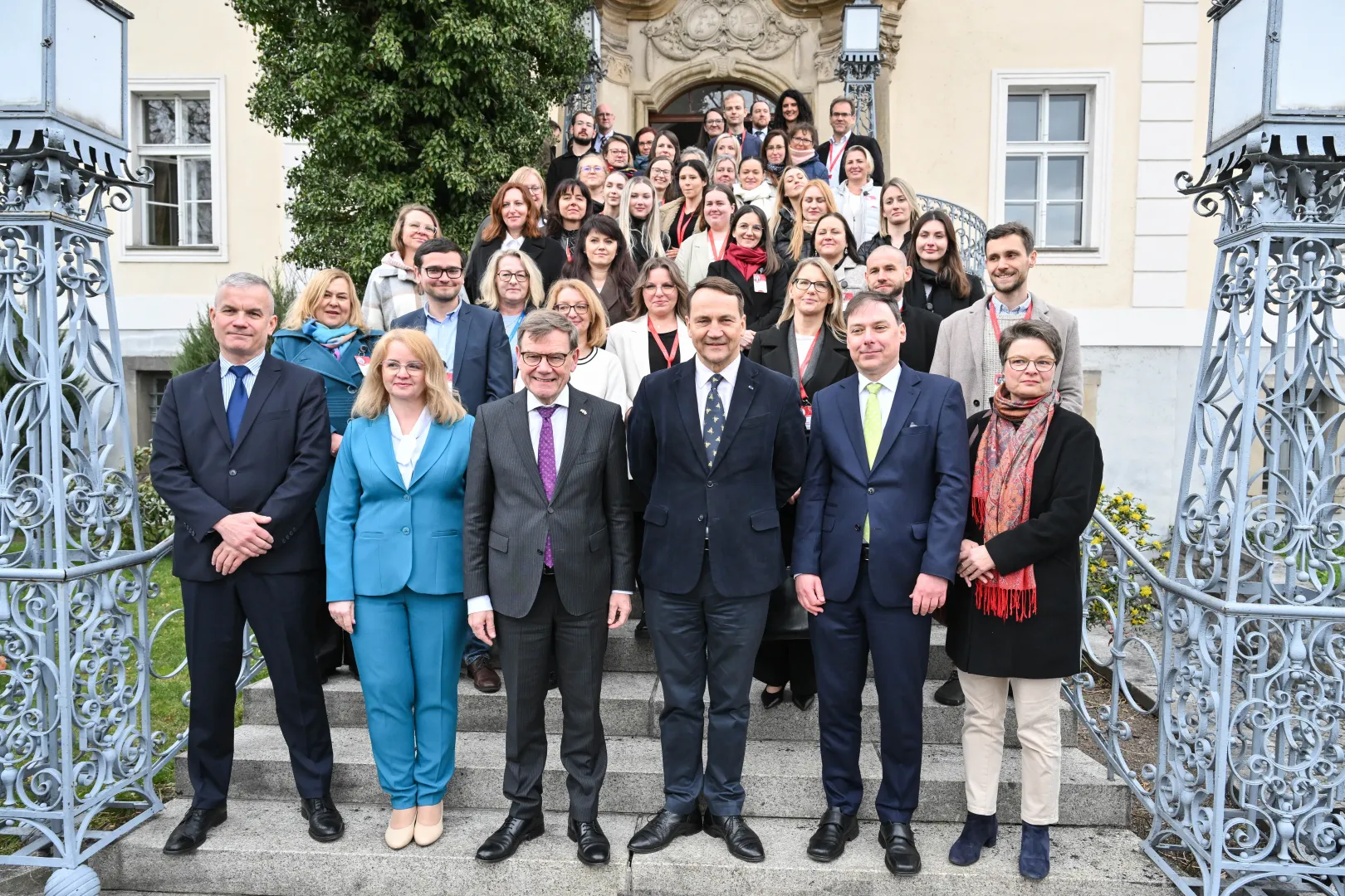 Od frontu: wicepremier, minister spraw zagranicznych Radosław Sikorski i minister spraw zagranicznych Niemiec Johann Wadephul. Fot. PAP/Maciej Kulczyński